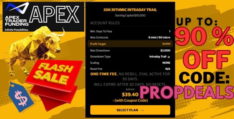 90% off apex trader funding