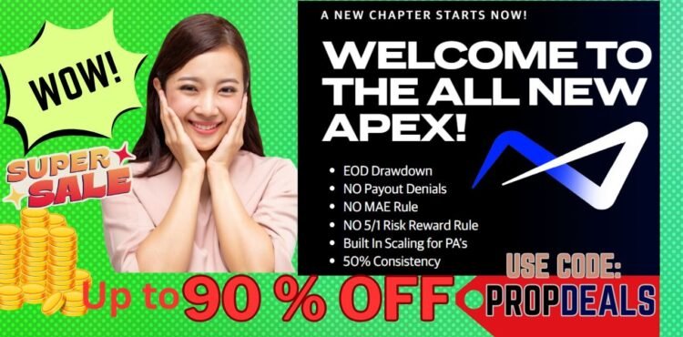 Apex trader funding up to 90% off code